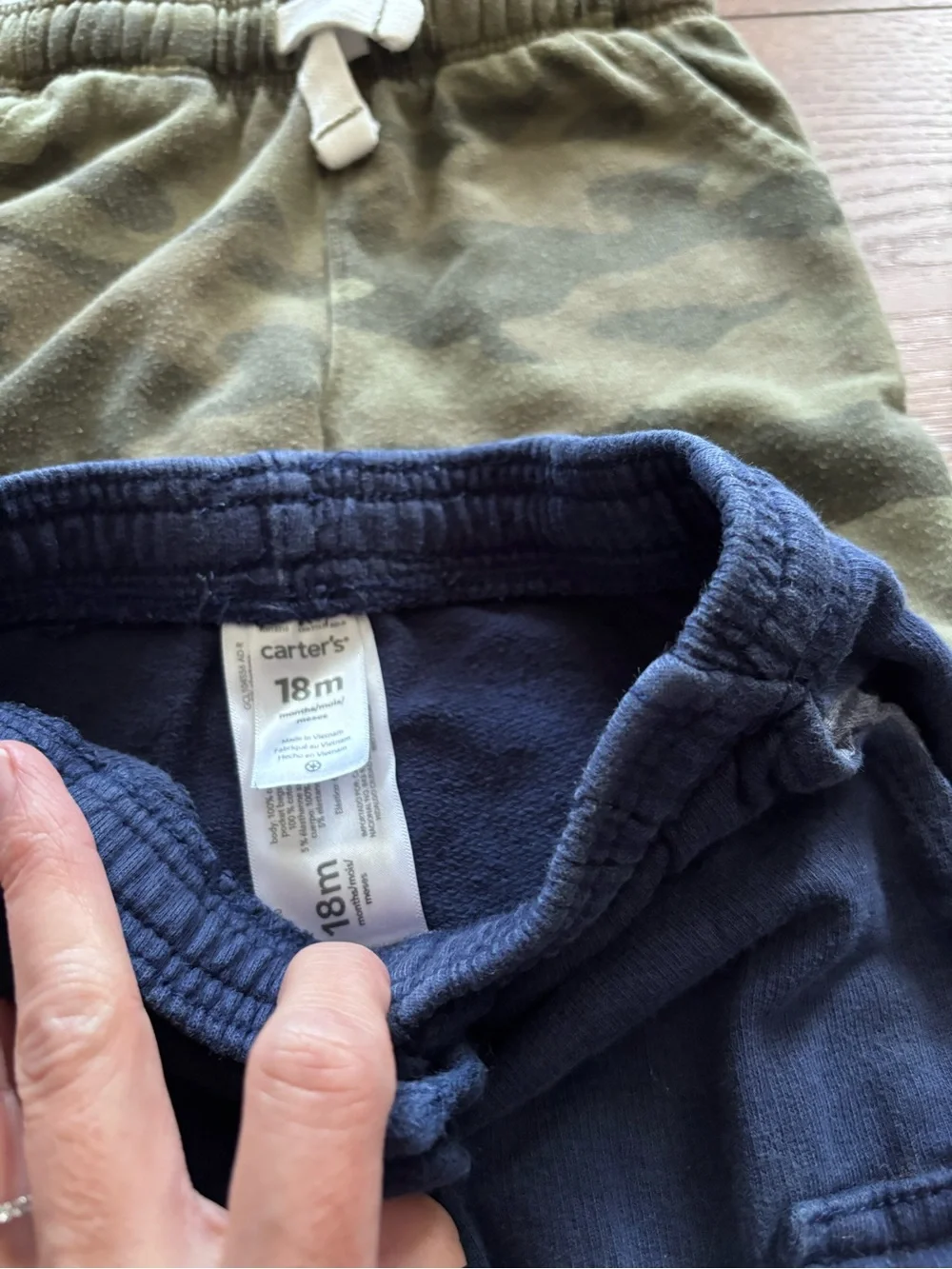 Carter’s 12-18 months boy’s Jogger Pants Pack - Gray, Navy, Black, Green Camo